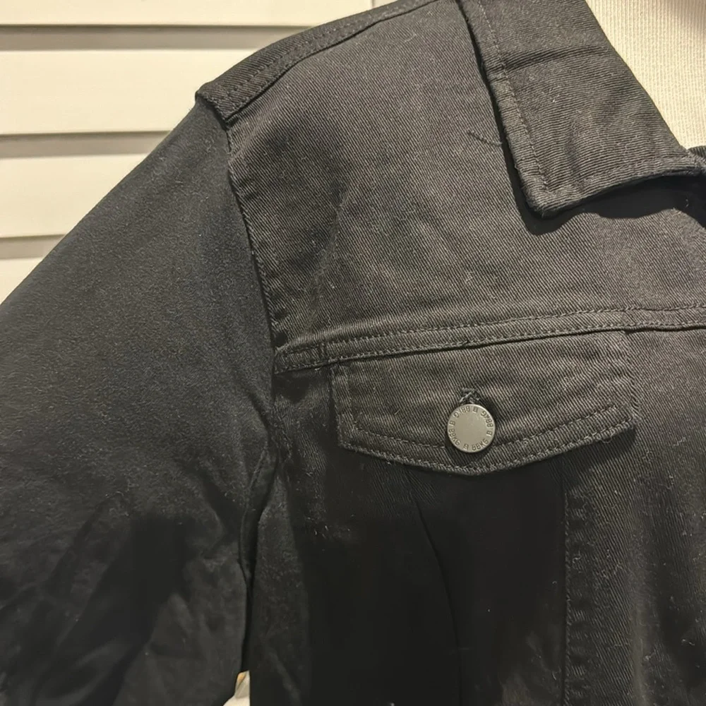 Belle by Kim Gravel NWOT Jacket in a combination of black denim/ Cotton Sleeves. - Picture 4 of 9